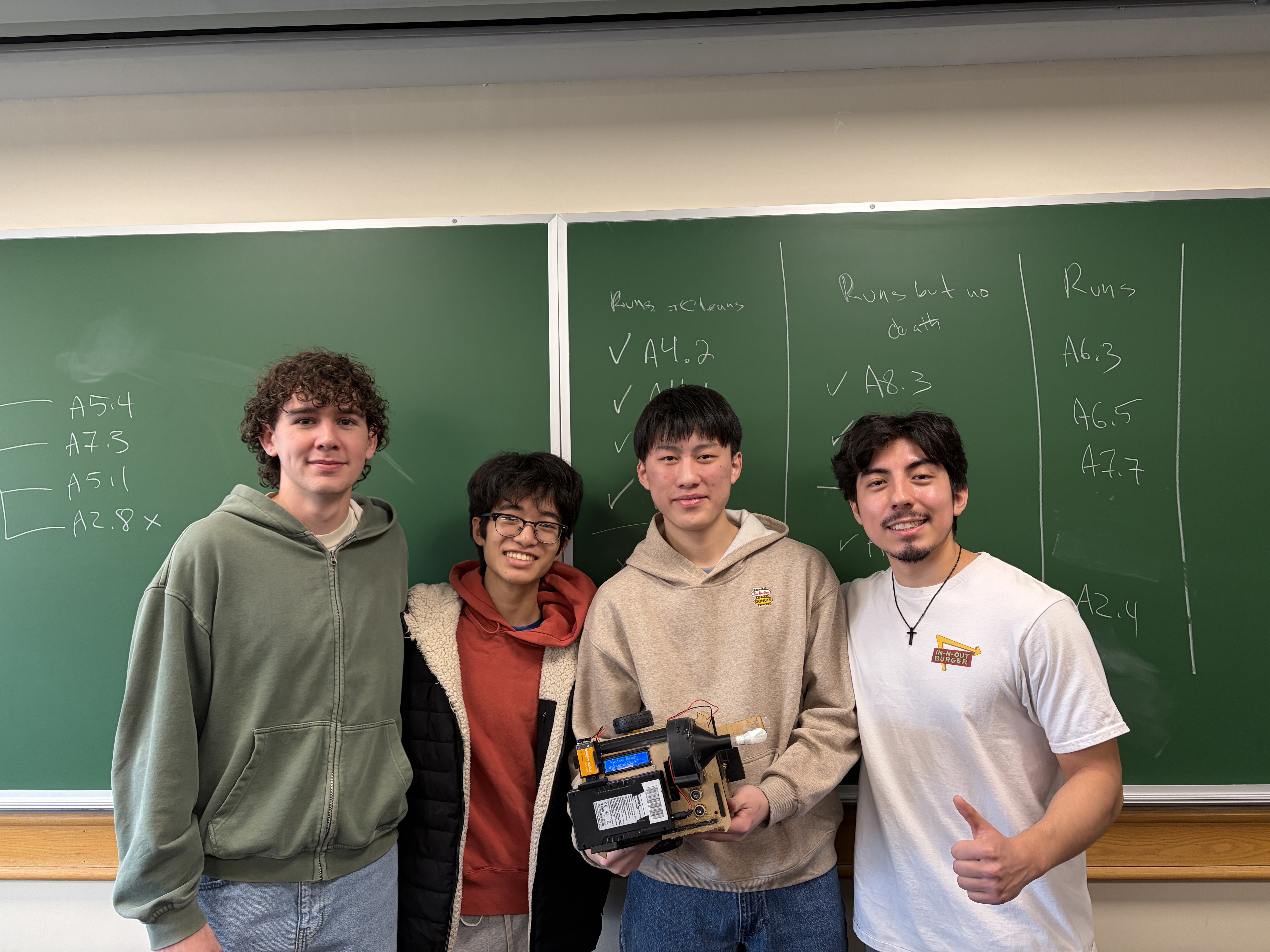 EK210 team with the desk vacuum project