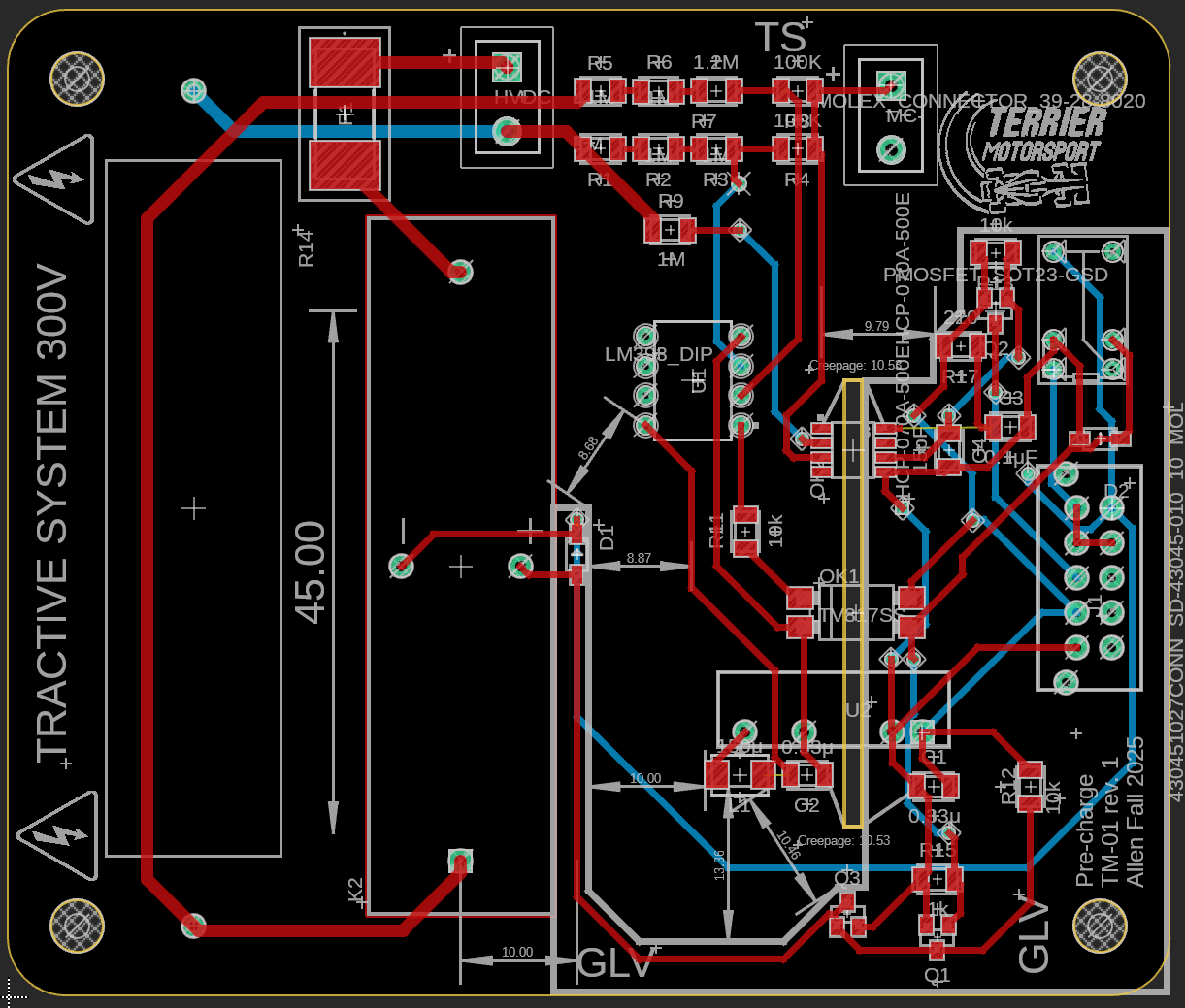 PCB layout — precharge board